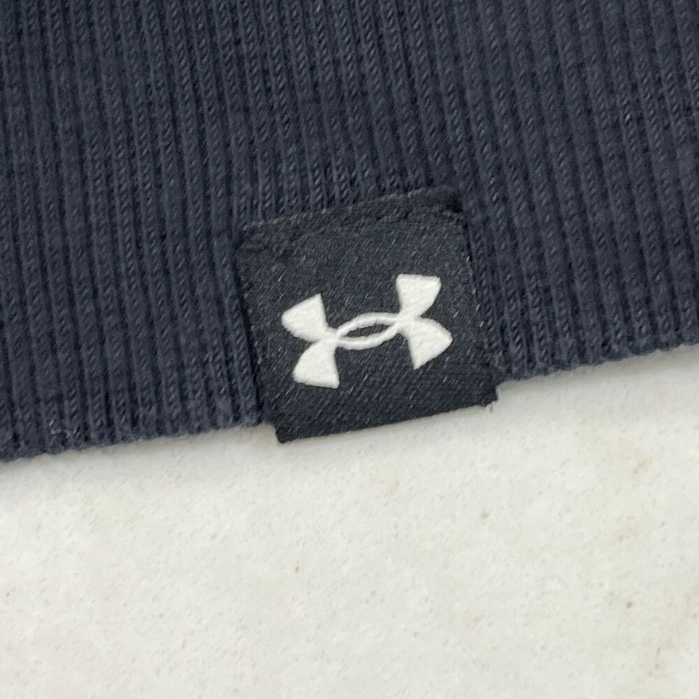 Under Armour Project Rock Crop Cropped Hoodie Womens Medium Black Full Zip - Picture 9 of 11